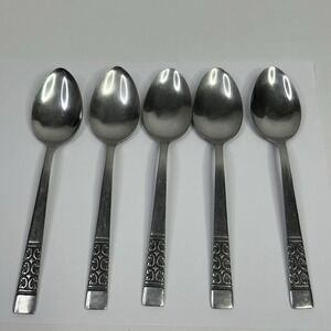 Stanley Roberts Rogers Co. Stainless Steel CASA VISTA Oval Soup Spoons Lot of 5